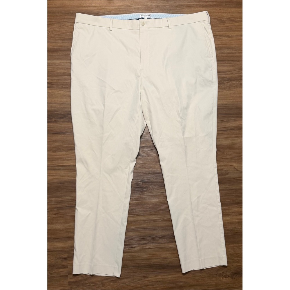 Peter Millar Crown Sport eb66 Raleigh Performance Pants Beige Mens Sz 44x30